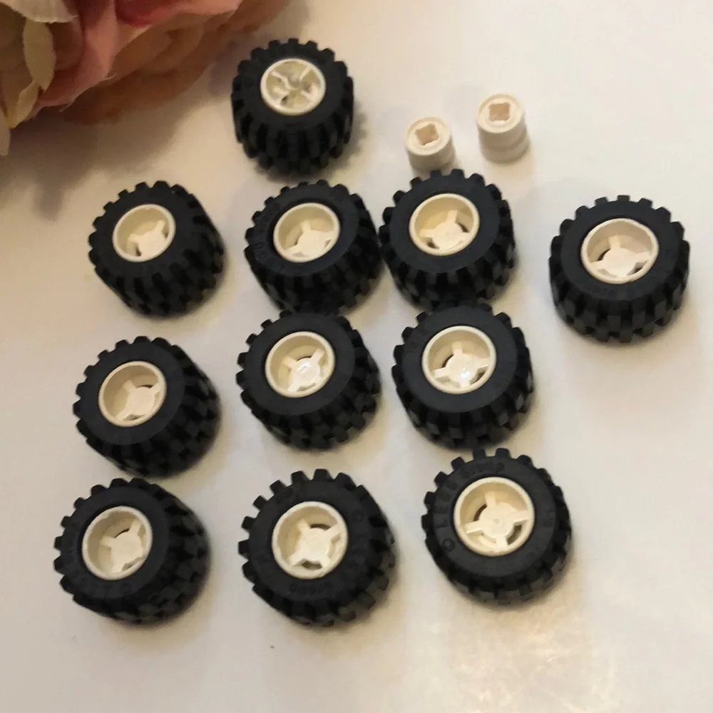 Lego Wheels LEGO tires Lego Part 6015 Tires and GRAY 6014 Wheels Rims #6